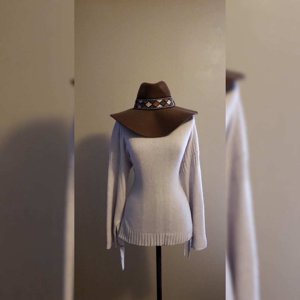 Lucky brand boatneck sweater, oatmeal color,size S